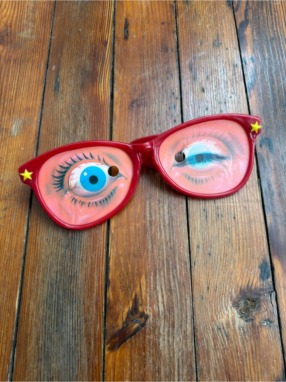 Vintage 80s giant eyes novelty flicker holographic animated glasses